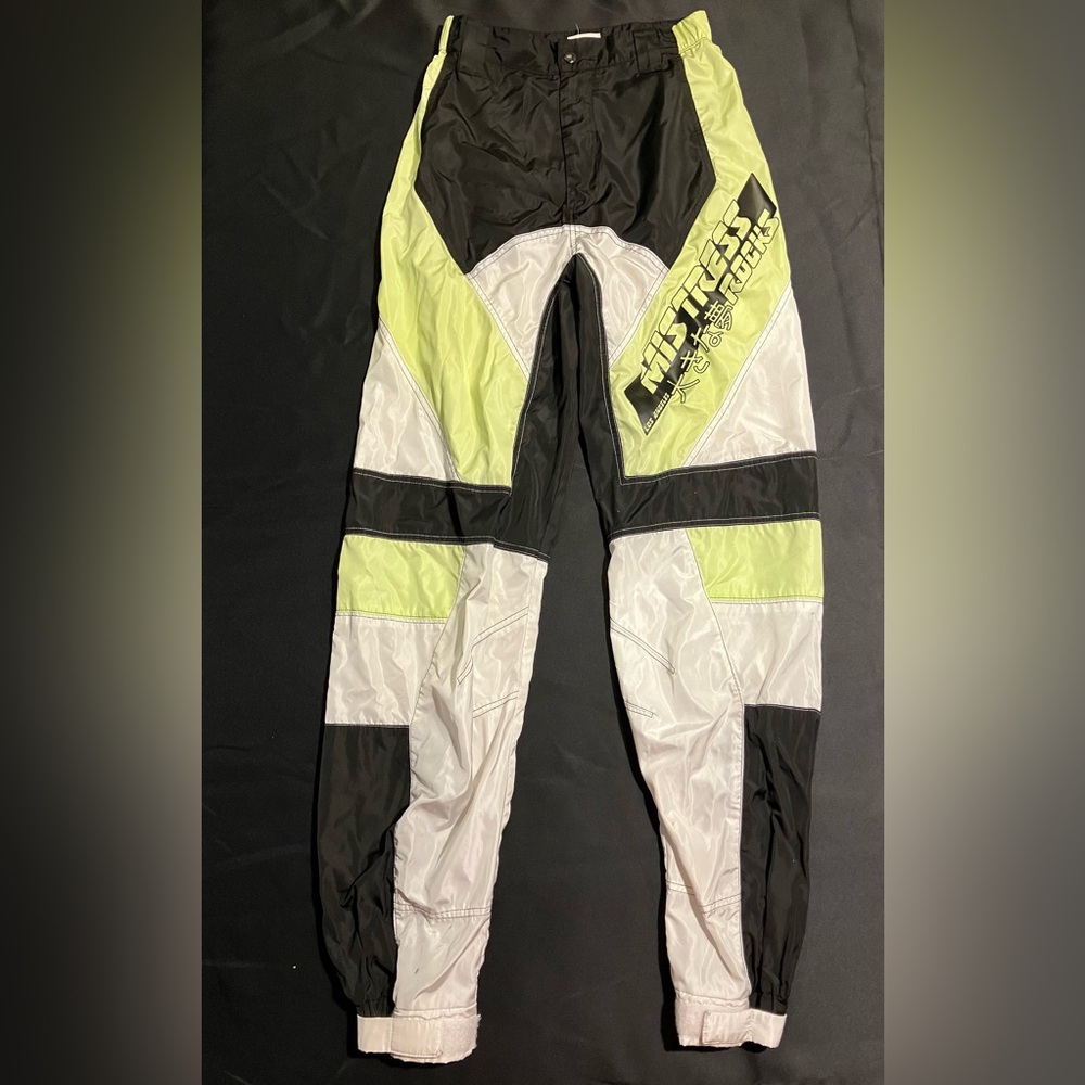 Mistress rocks 'Spirit' Lime Green Panelled Biker Joggers